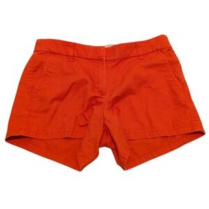 J Crew Chino Shorts Orange Women's Size 12 Casual Everyday Summer